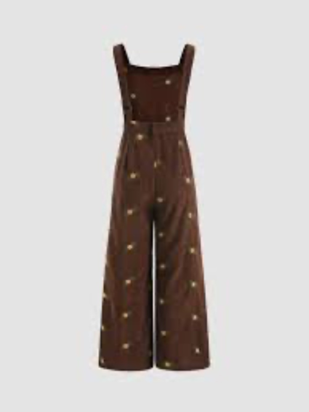 NWT Cider Corduroy Ditsy Floral Embroidered Wide leg Jumpsuit - Picture 3 of 10